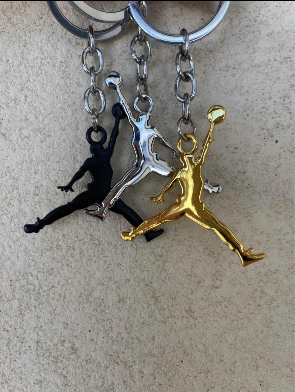 3 Pack Jordan Logo Keychains