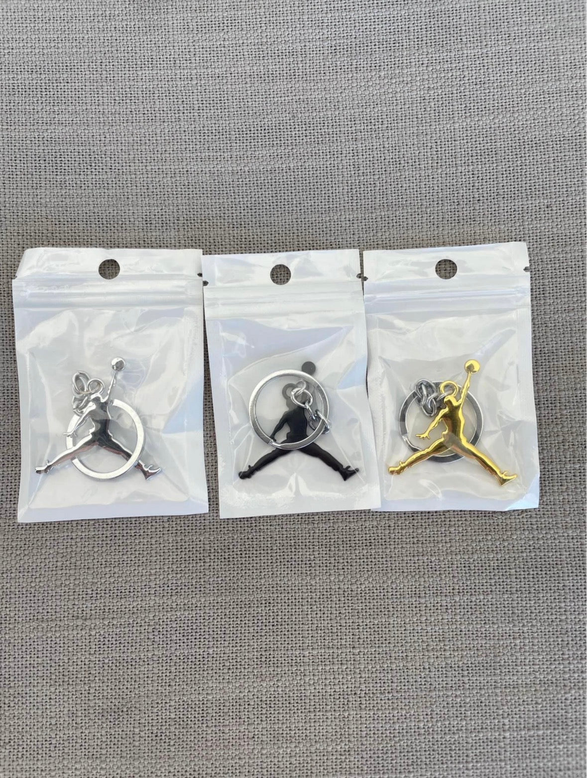 3 Pack Jordan Logo Keychains