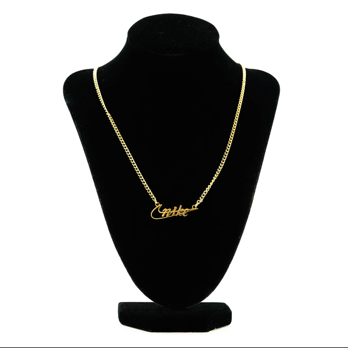 Gold Nike Pendant Necklace
